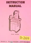 Doall DH612, Surface Grinder, (57pg.), Instructions Manual Year (1970)